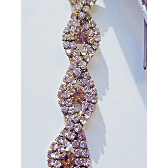 Lot of 8 Rhinestone Sparkle Bracelets – Silver Tone, Unmarked, Glam Jewelry - Picture 5 of 8